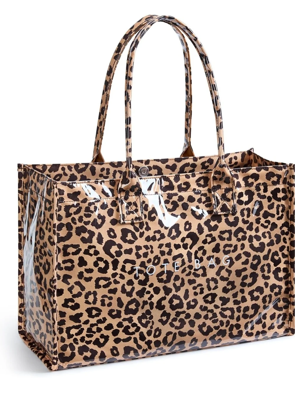 Leopard Print Tote Bag - Brown Leopard Shopper